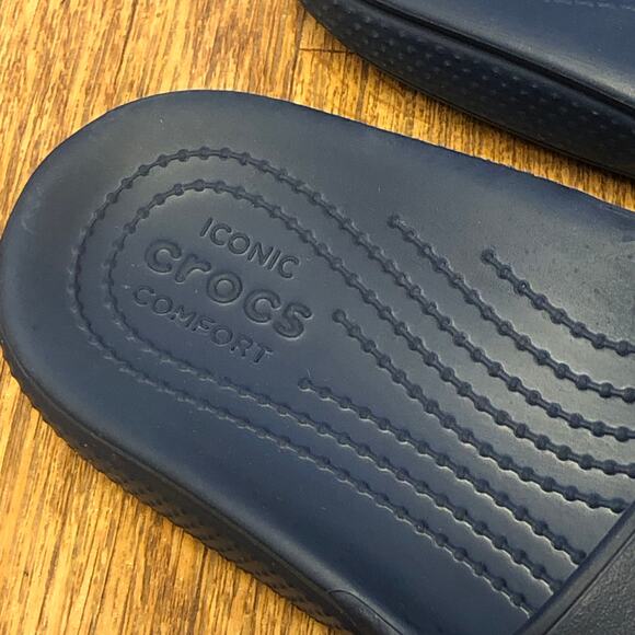 Crocs Classic Slide in Navy Unisex Size Men’s 7 / Women’s 9 - Picture 6 of 12